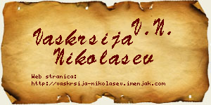 Vaskrsija Nikolašev vizit kartica